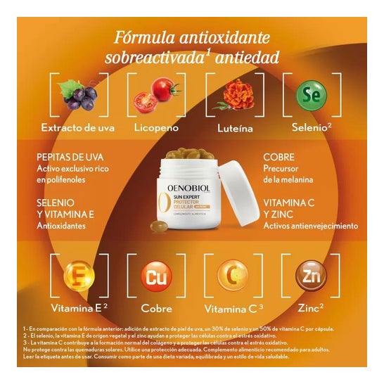 Oenobiol Sun Expert Protector Celular Antiedad Piel Normal 2x30caps
