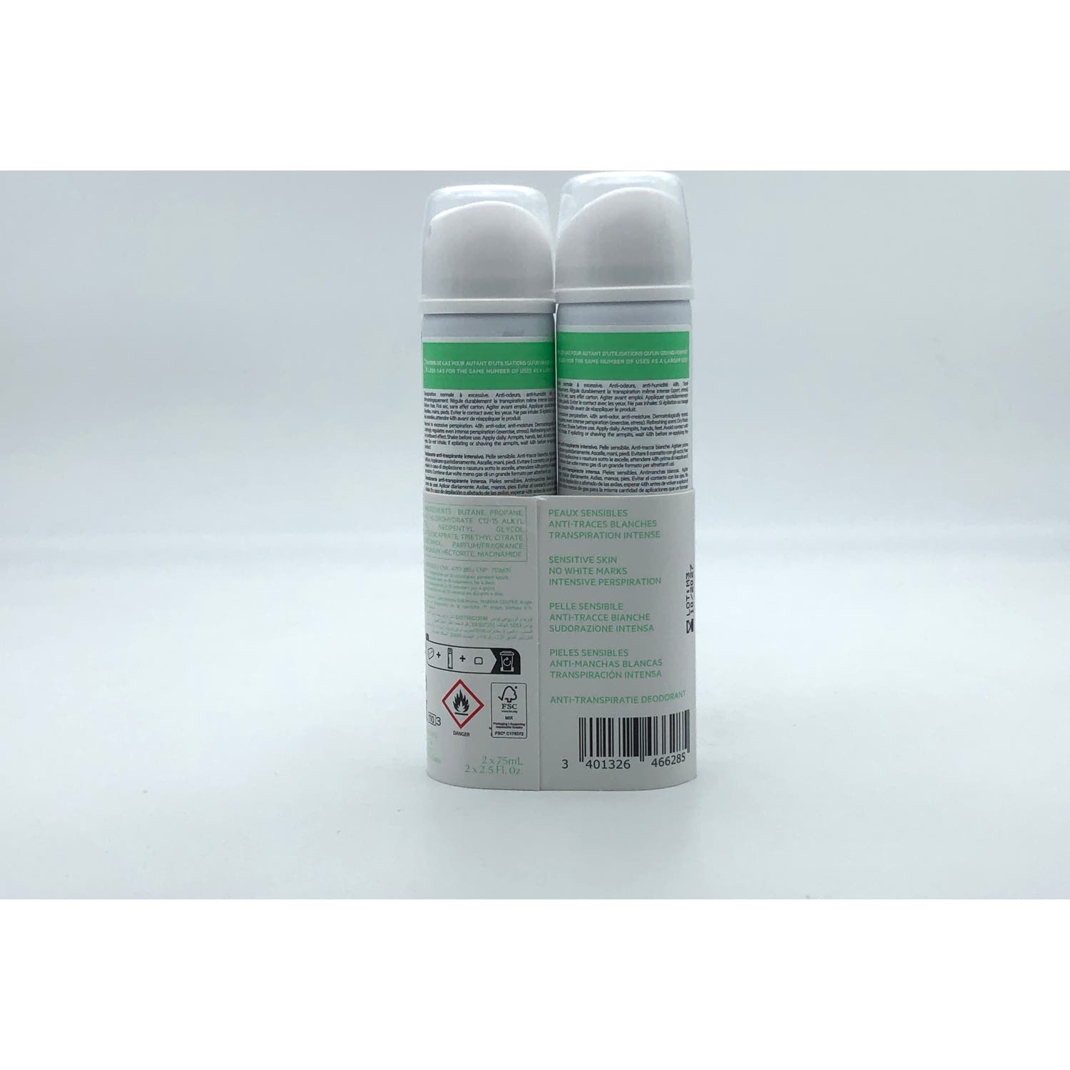 SVR Spirial Spray Desodorante Antitranspirante Intenso 48H 2x75ml