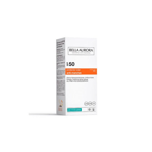 Bella Aurora Protector Solar Facial Anti-Manchas Piel Mixta-Grasa SPF50+ 50ml