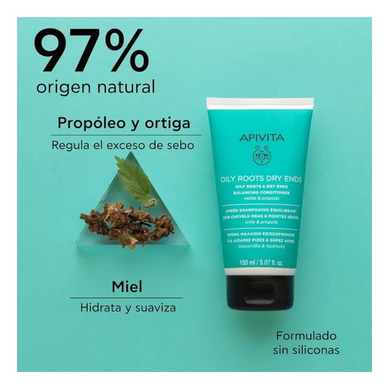 Apivita Acondicionador Raiz Grasa Puntas Secas 150ml