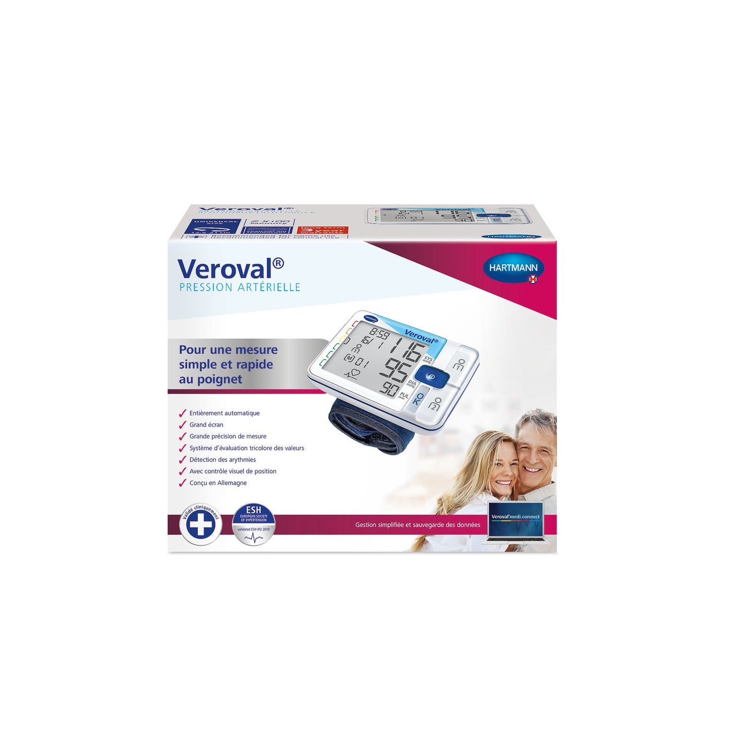 Hartmann Veroval Tensiomètre de Poignet Connecté
