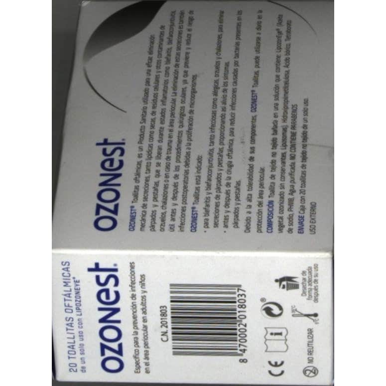Ozonest Toallitas Oftalmicas 20Uds