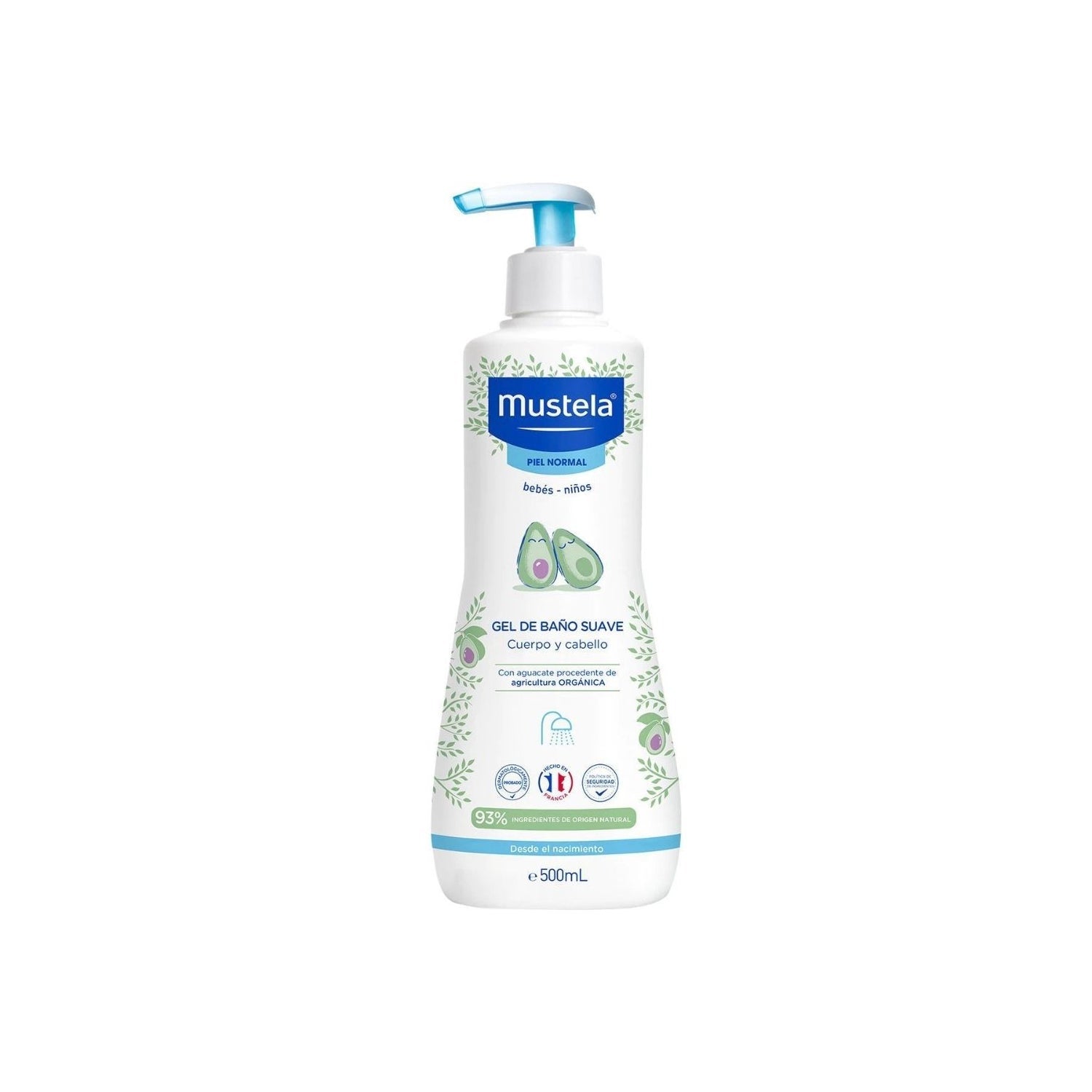 Mustela Gel De Baño Suave Con Aguacate Bio 500ml