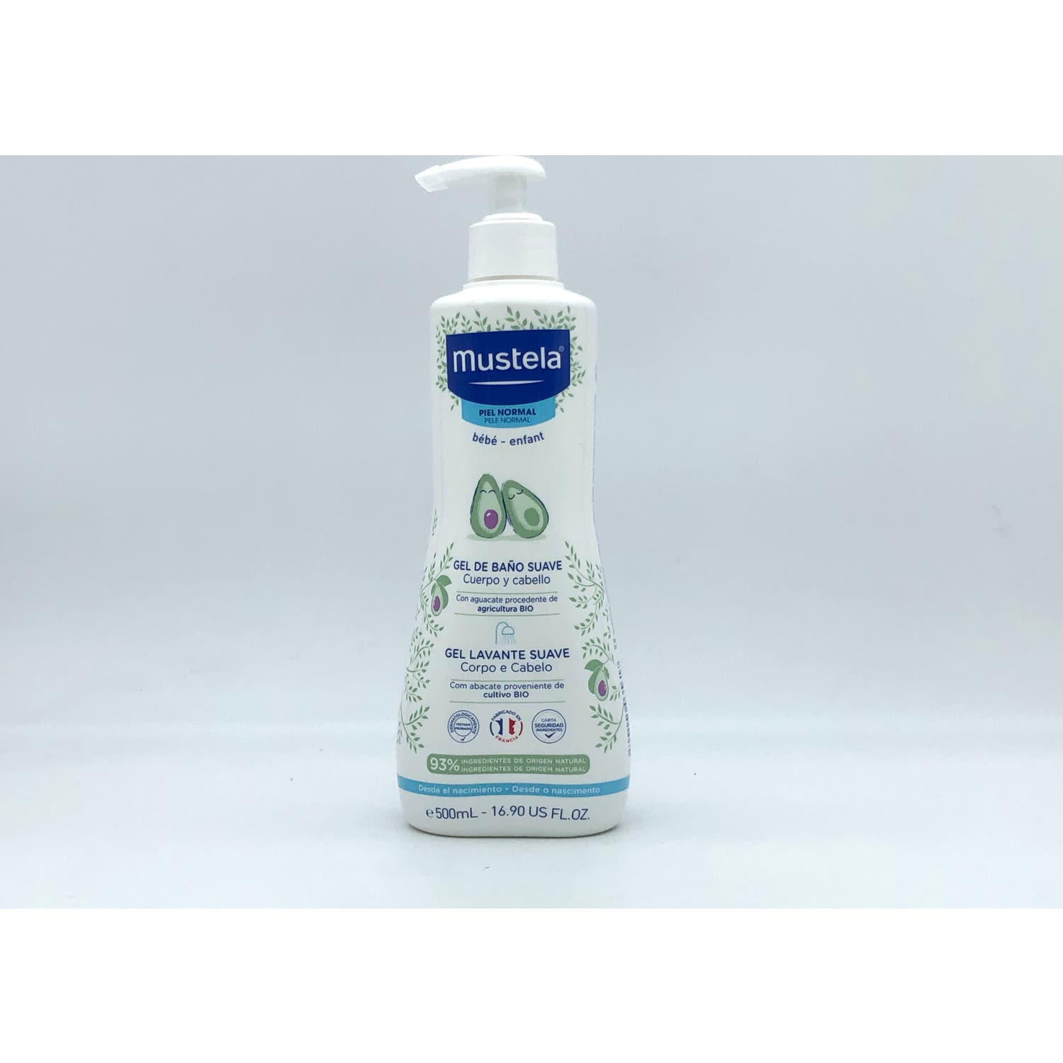 Mustela Gel De Baño Suave Con Aguacate Bio 500ml