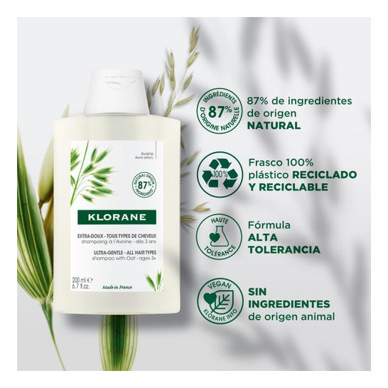 Klorane Champú a la Leche de Avena 200ml