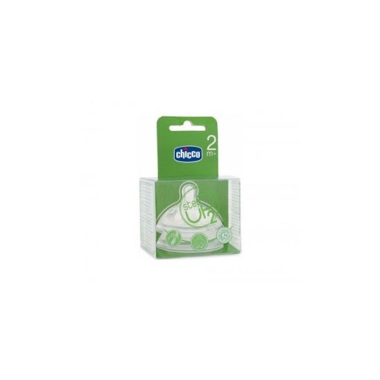 Chicco® Tetina Step Up 2 Silicona Boca Ancha Flujo Regulable 4 M+ 2 uds