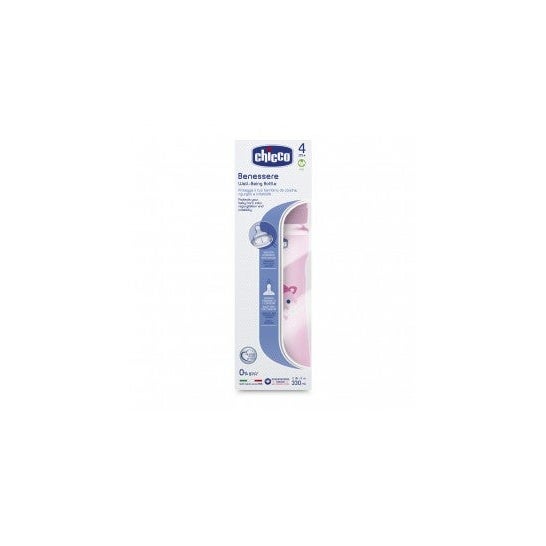 Chicco Biberón Wellbeing Pp Rosa Silicona Flujo Rápido 330ml