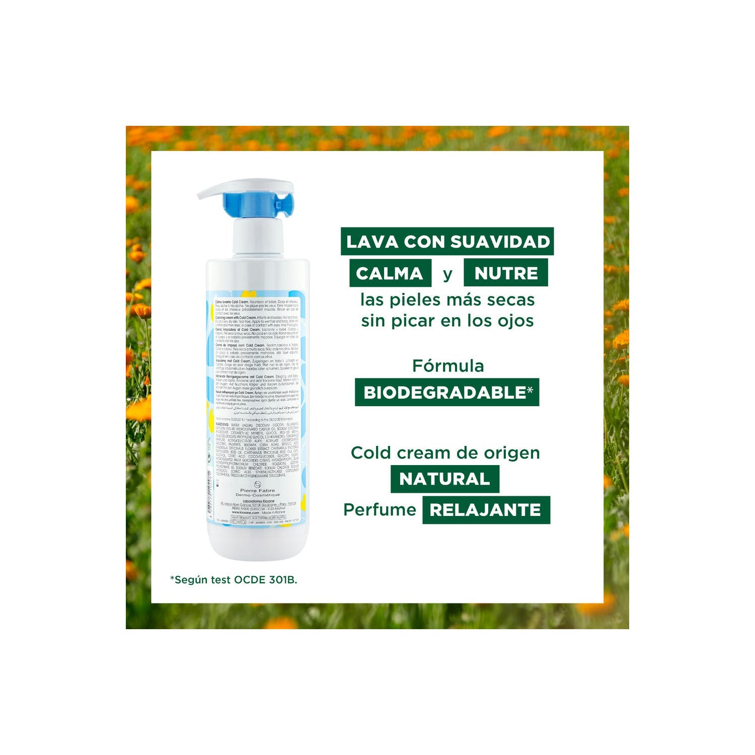 Klorane Bebé Crema Limpiadora 500ml