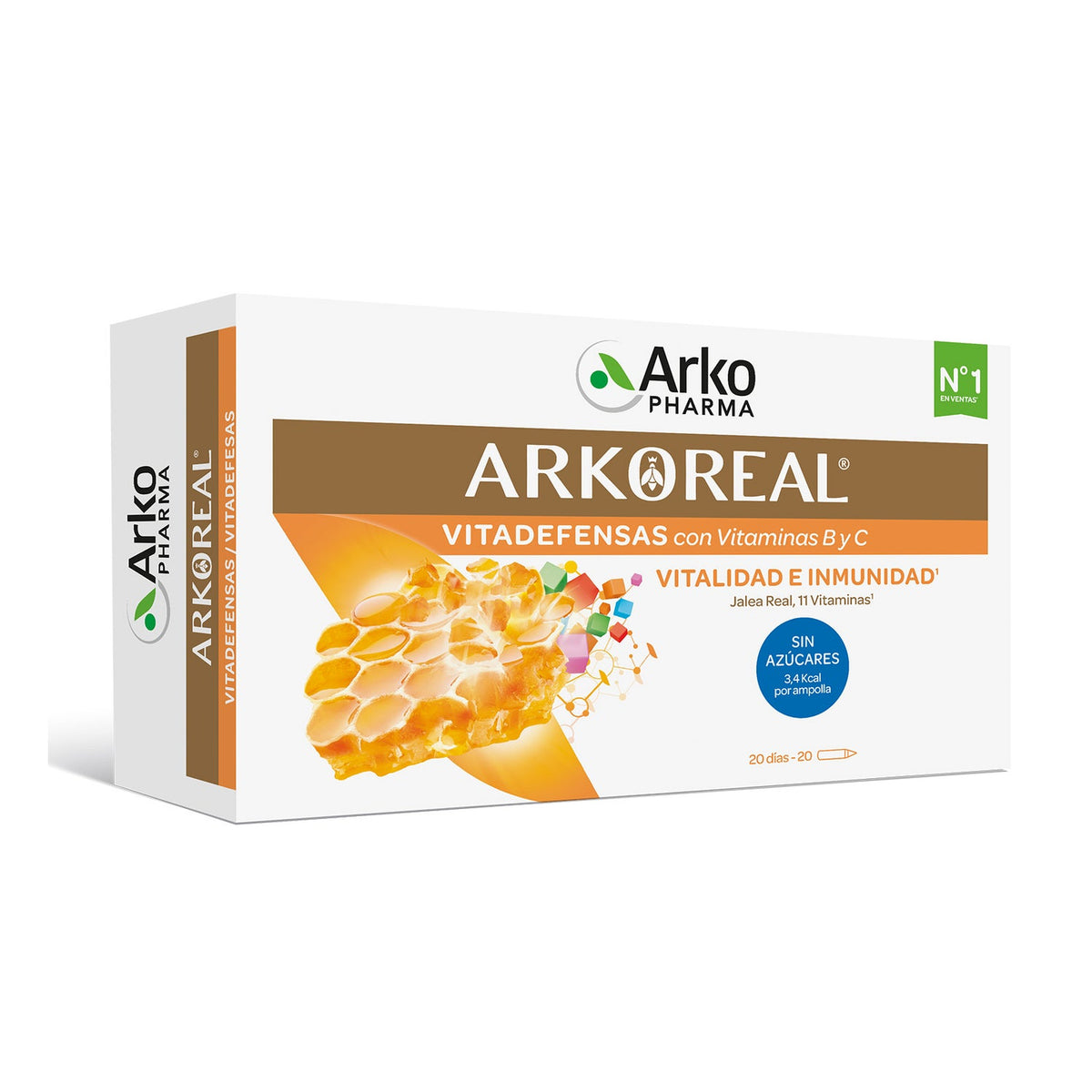 Arkopharma Arkoreal Vitadefensas con Vitamina B y C Sin Azúcar 20ampollas