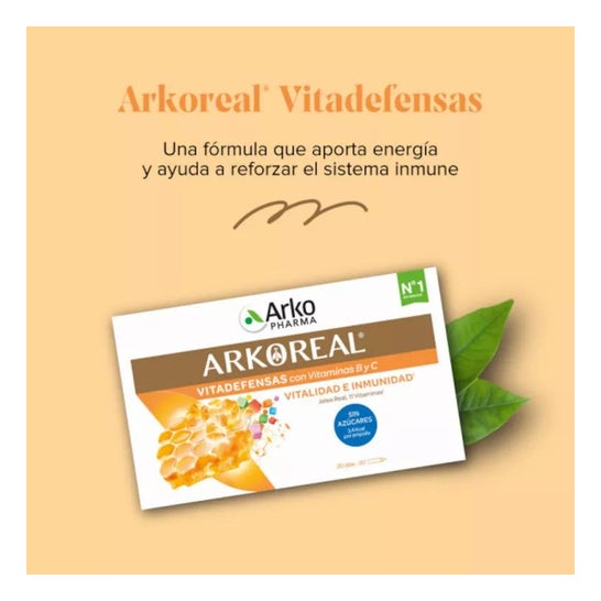 Arkopharma Arkoreal Vitadefensas con Vitamina B y C Sin Azúcar 20ampollas