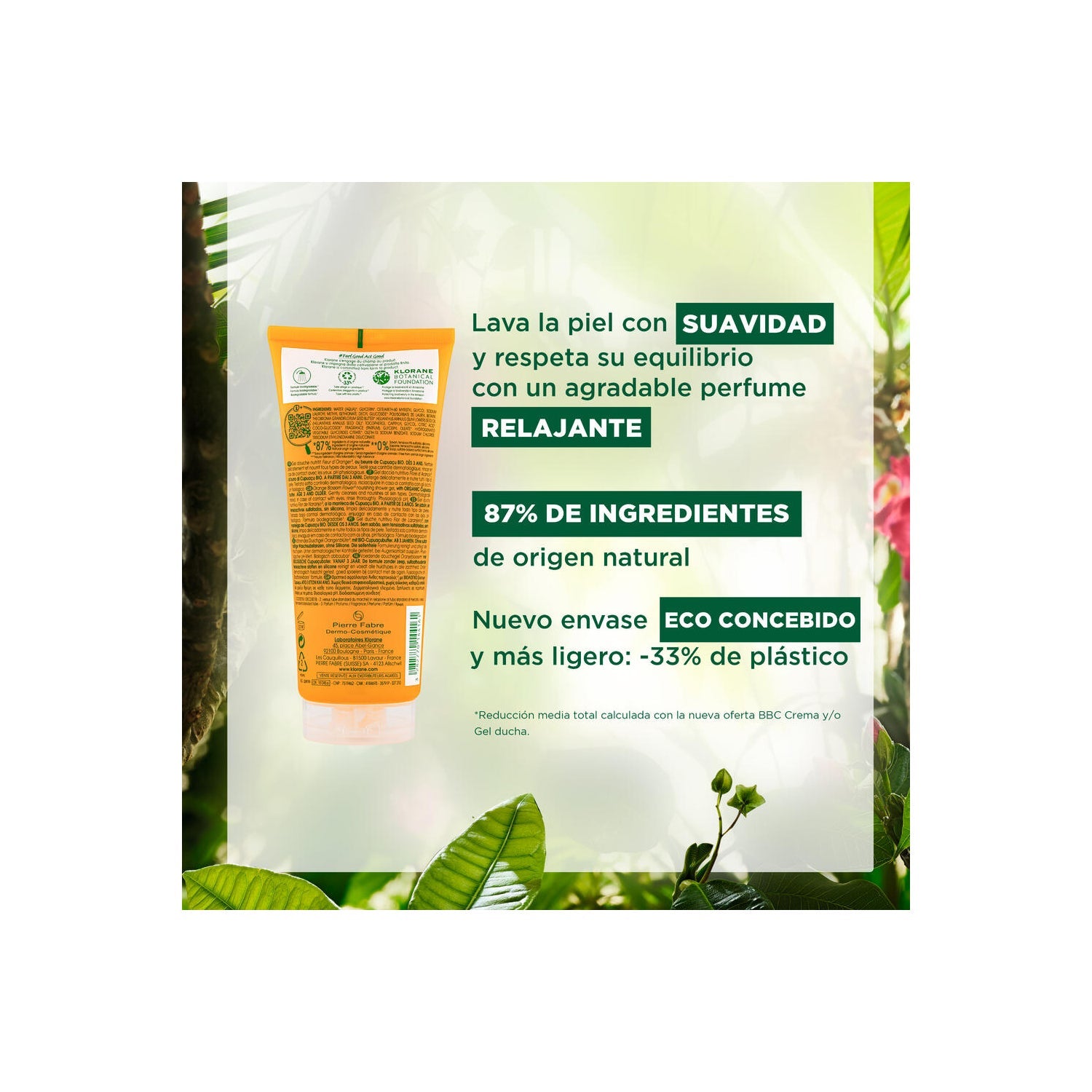Klorane Gel de Ducha Flor de Naranjo 200ml