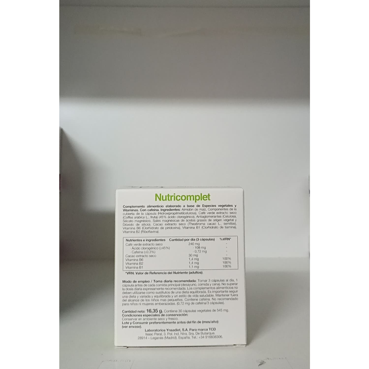 Tcd Nutricomplet 30 Cáps