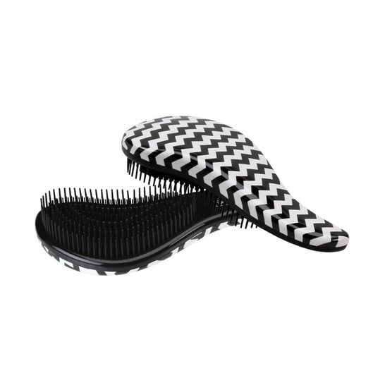 Cala Tangle-Free Hair Brush (Black / White Zigzag)