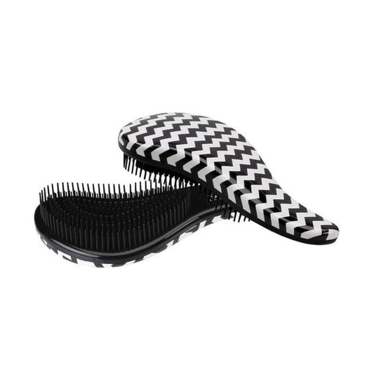 Cala Tangle-Free Hair Brush (Black / White Zigzag)