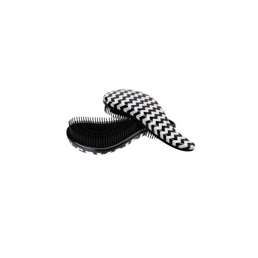 Cala Tangle-Free Hair Brush (Black / White Zigzag)