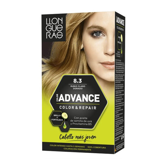 Llongueras Color Advance Tinte de Cabello N8.3 Rubio Claro Dorado1 ud