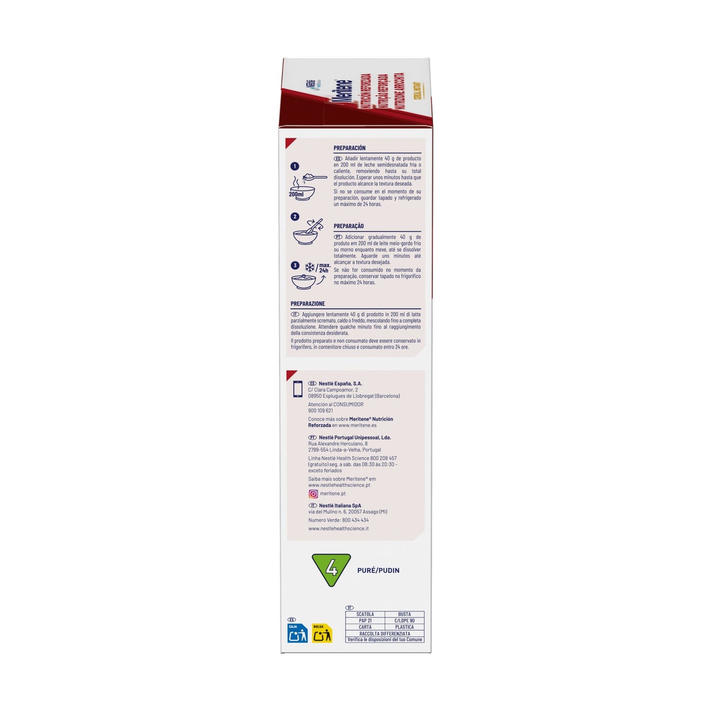 Meritene Nutrición Reforzada Cereal Instant Multicereales 520g