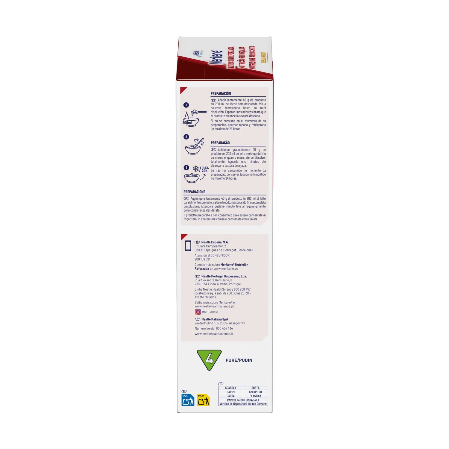 Meritene Nutrición Reforzada Cereal Instant Multicereales 520g