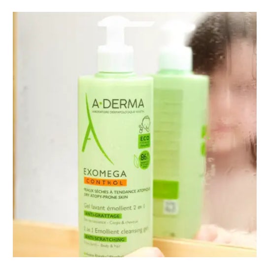 A-Derma Exomega Control Gel Limpiador Emoliente 2en1 2x500ml