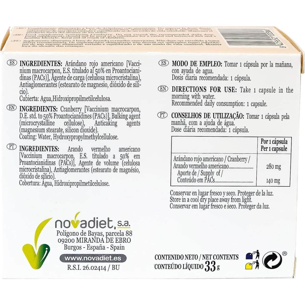Novadiet Cisnova Plus 60 cápsulas