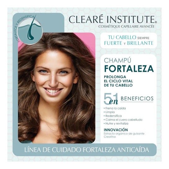 Clearé Institute champú fortaleza anticaida 400ml