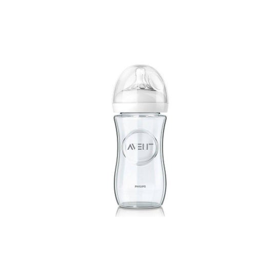 Avent Natural biberón de cristal 1m+ 240ml