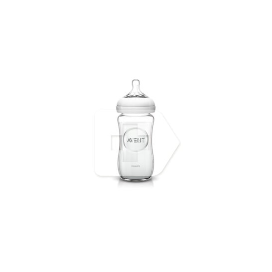 Avent Natural biberón de cristal 1m+ 240ml