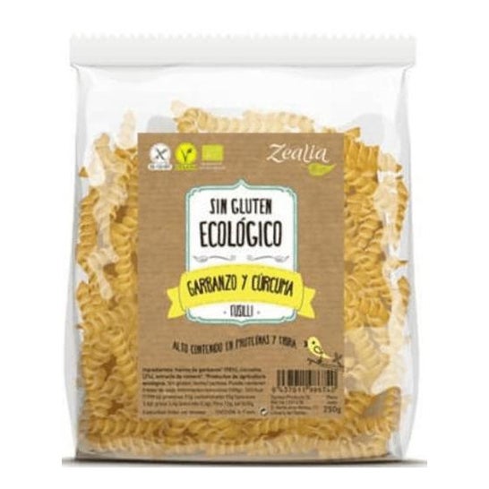 Zealia Espirales Garbanzo Curcuma Sin Gluten 250 g