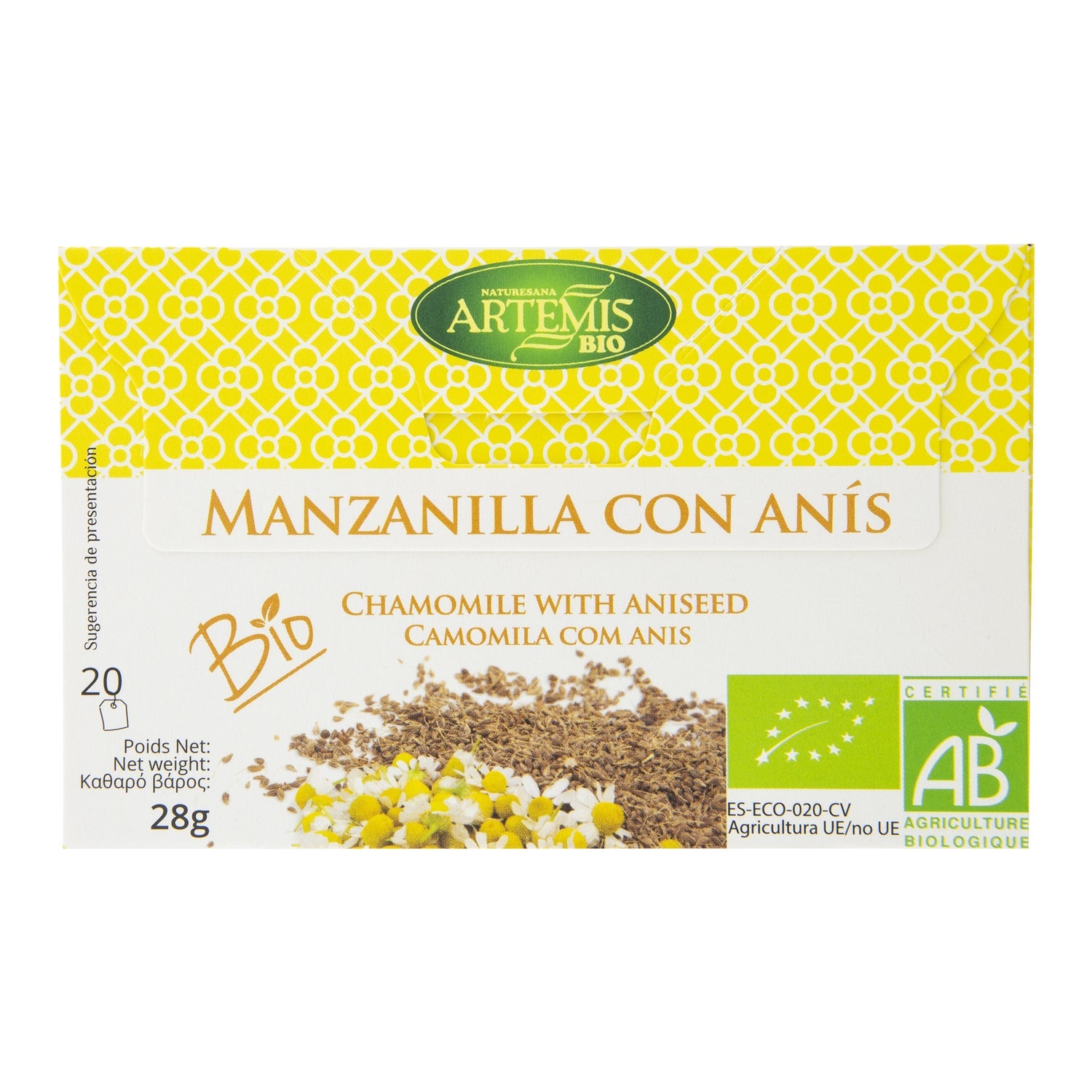 Artemis Manzanilla Con Anís 20 Filtros