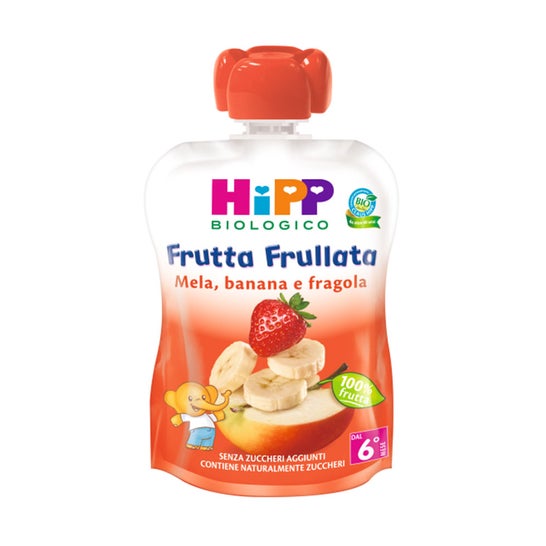 Hipp Bio Puré Fruta Manzana Banana Fresa 90 g