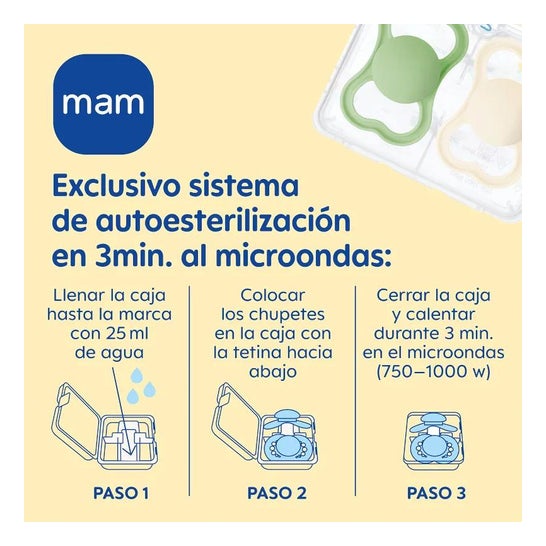 Mam Air Chupete Silicona 0+ Azul Pack Doble