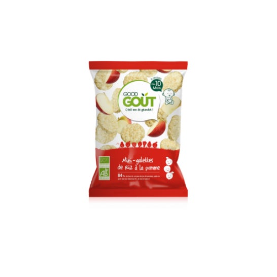 Buen Arroz Orgánico Mini-Galetas de Manzana Ds 10 Meses 40 g