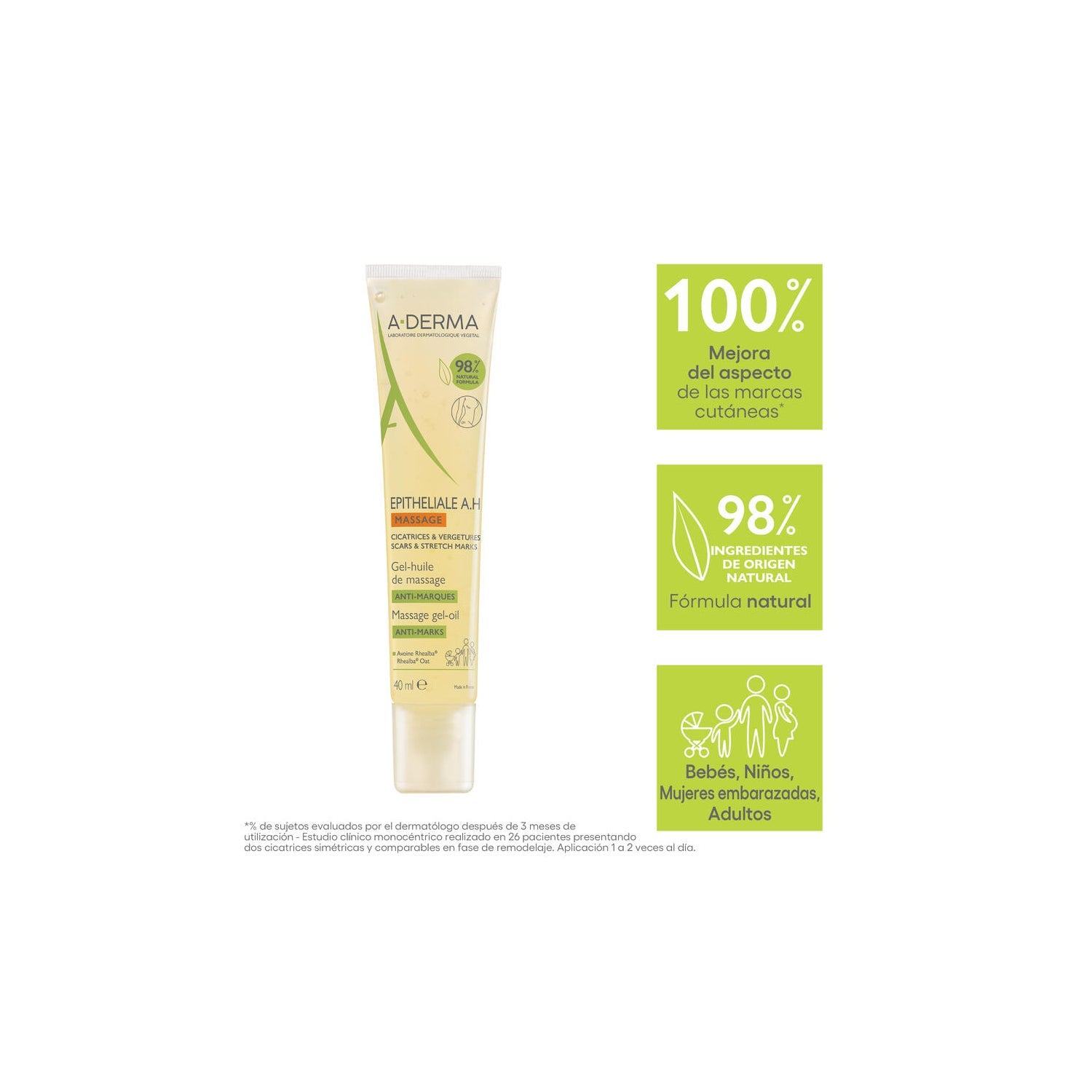 A-Derma Epitheliale A.H Gel-Aceite de Masaje 40ml