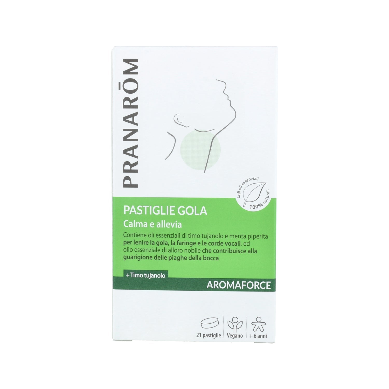 Pranarôm Aromaforce Pastillas Calmantes Garganta 21uds