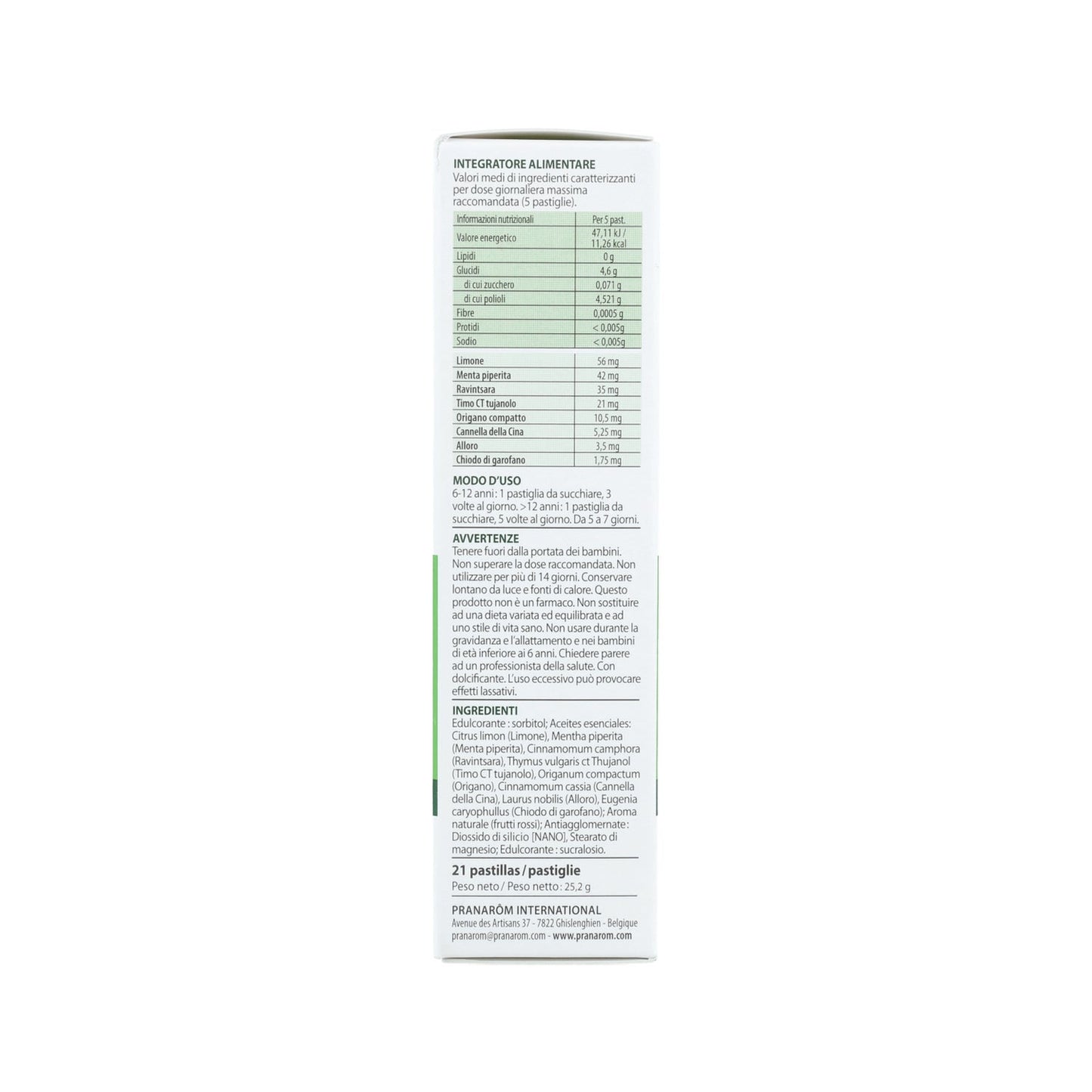 Pranarôm Aromaforce Pastillas Calmantes Garganta 21uds