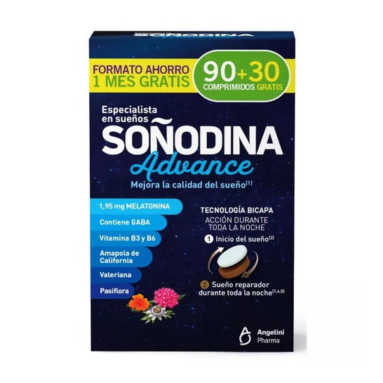 Angelini Soñodina Melatonina Bicapa Sueño 120caps