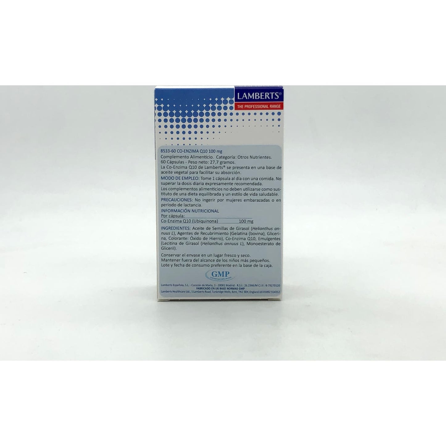 Lamberts Coenzima Q10 100mg 60 Cáps.