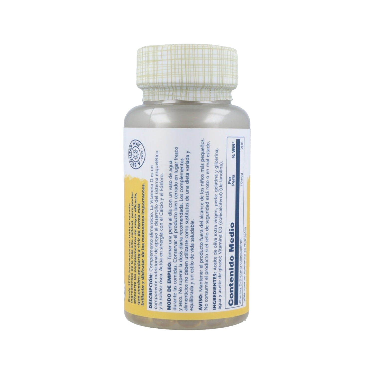 Solaray Vitamina D3 400Ui 120caps