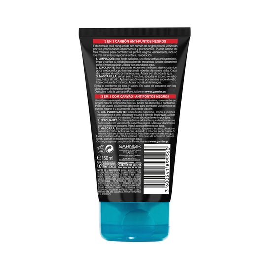 Garnier Máscara Pure Active Intensive 3 em 1 150 ml