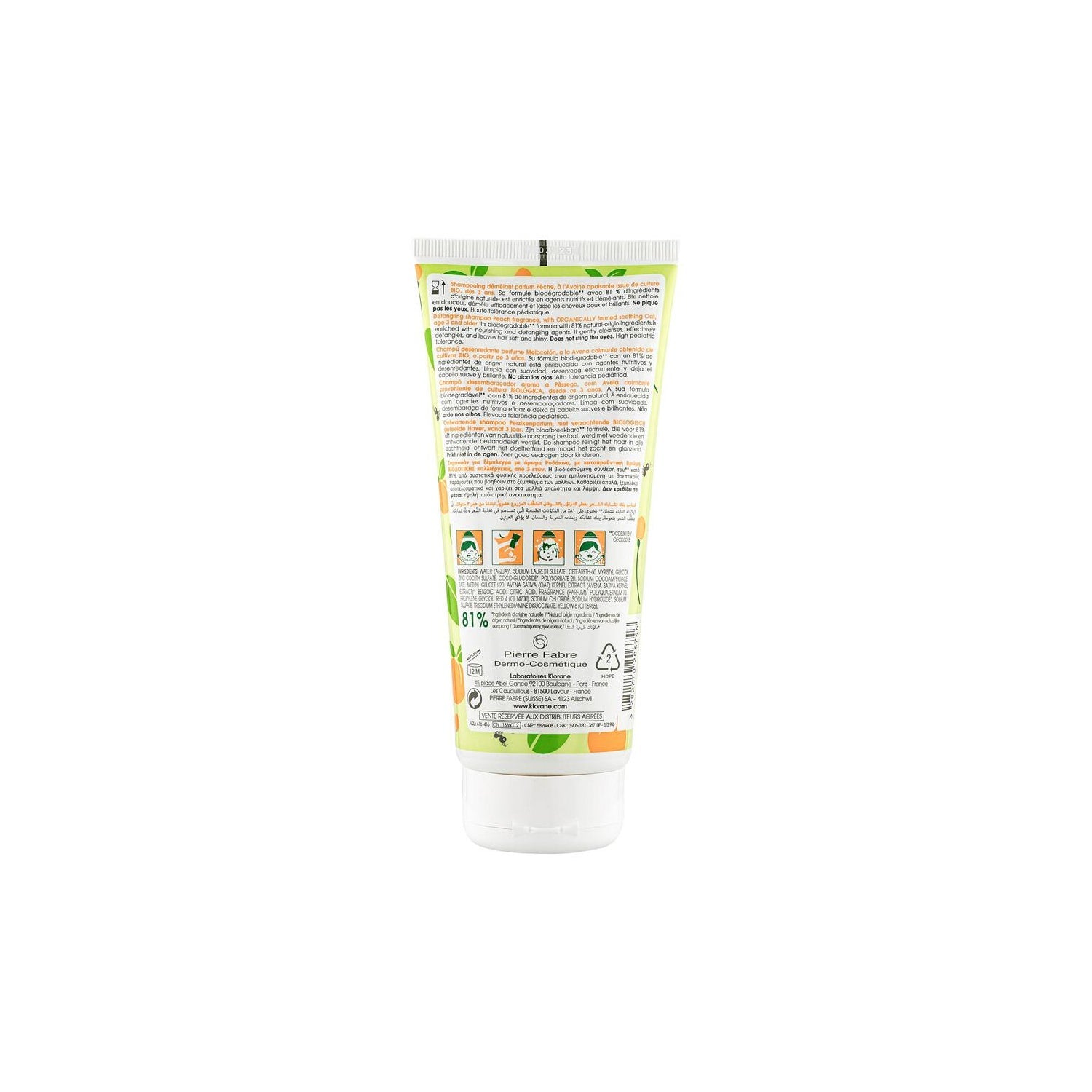 Klorane Junior Champú Melocotón 200ml