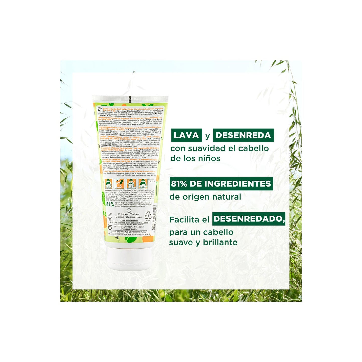 Klorane Junior Champú Melocotón 200ml