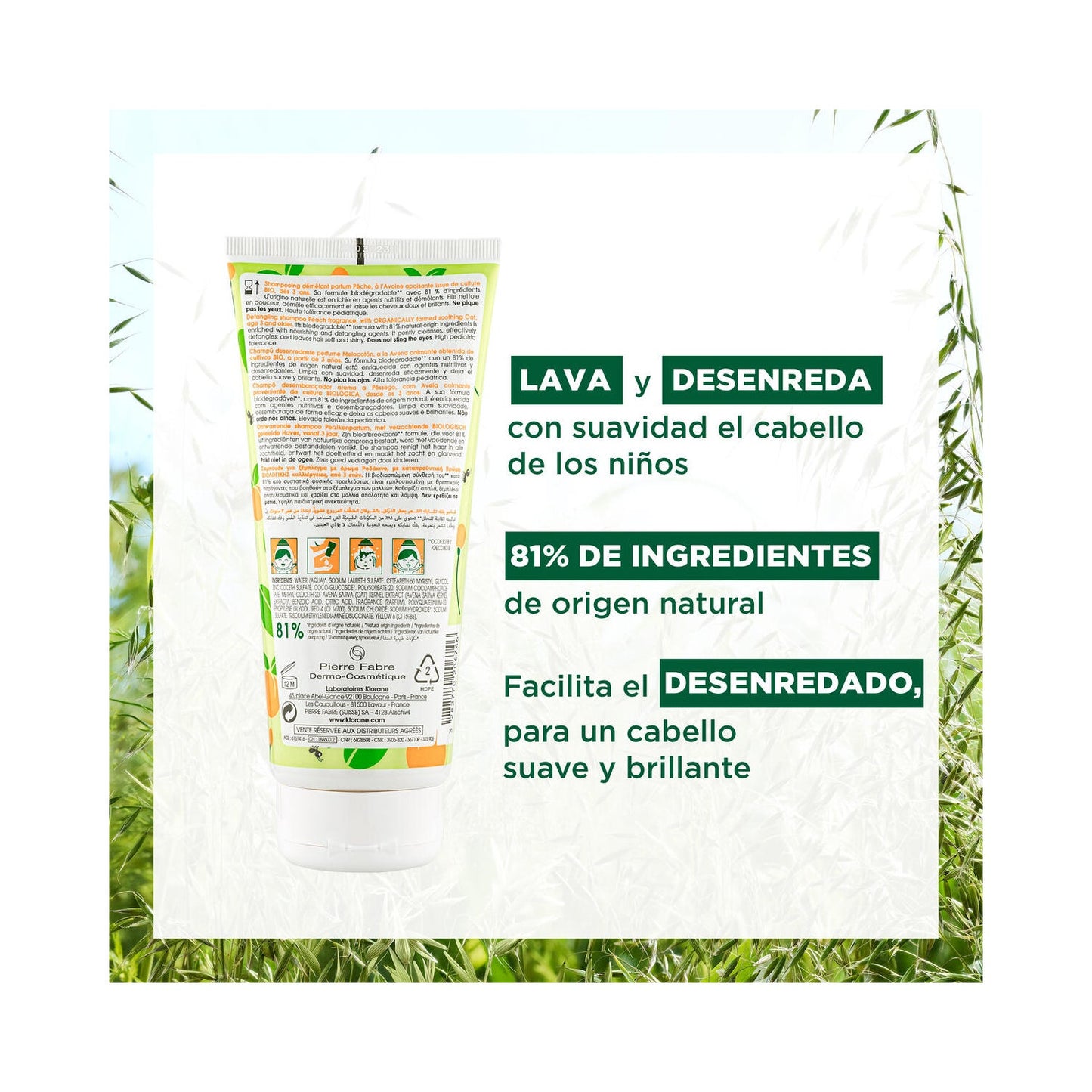 Klorane Junior Champú Melocotón 200ml