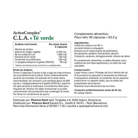 ActiveComplex® CLA + Té Verde 90cáps