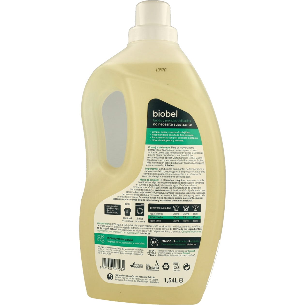 Biobel Jabón Bebé 1,5L