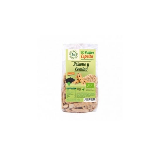 Solnatural Palitos Espelta Sésamo Comino 150g