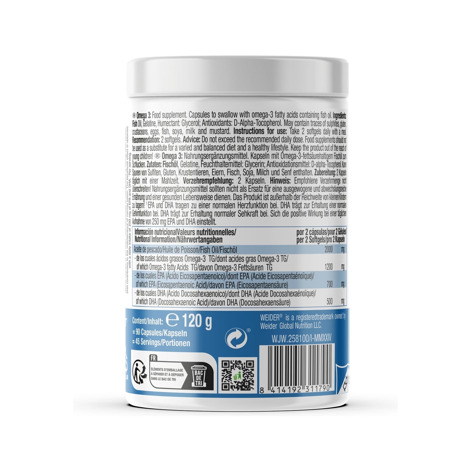 Weider Omega 3 90 Perlas