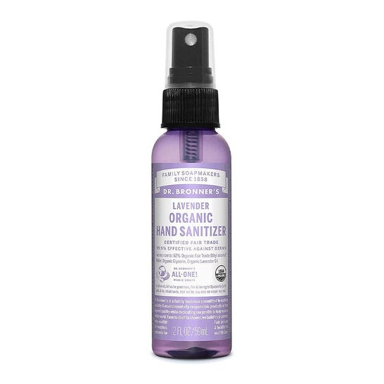Dr Bronner'S Spray Desinfectante Orgánico Manos Lavanda 60 ml