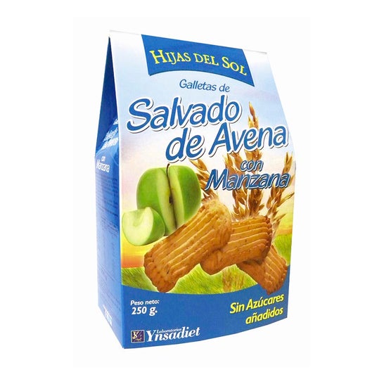 Hijas del Sol Galletas de Salvado Avena con Manzana 250 g