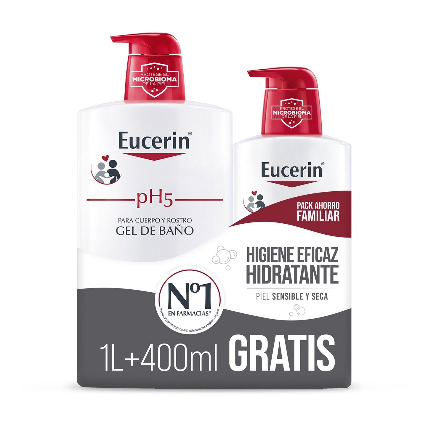Eucerin® Family Pack Gel de Baño 1L + 400ml