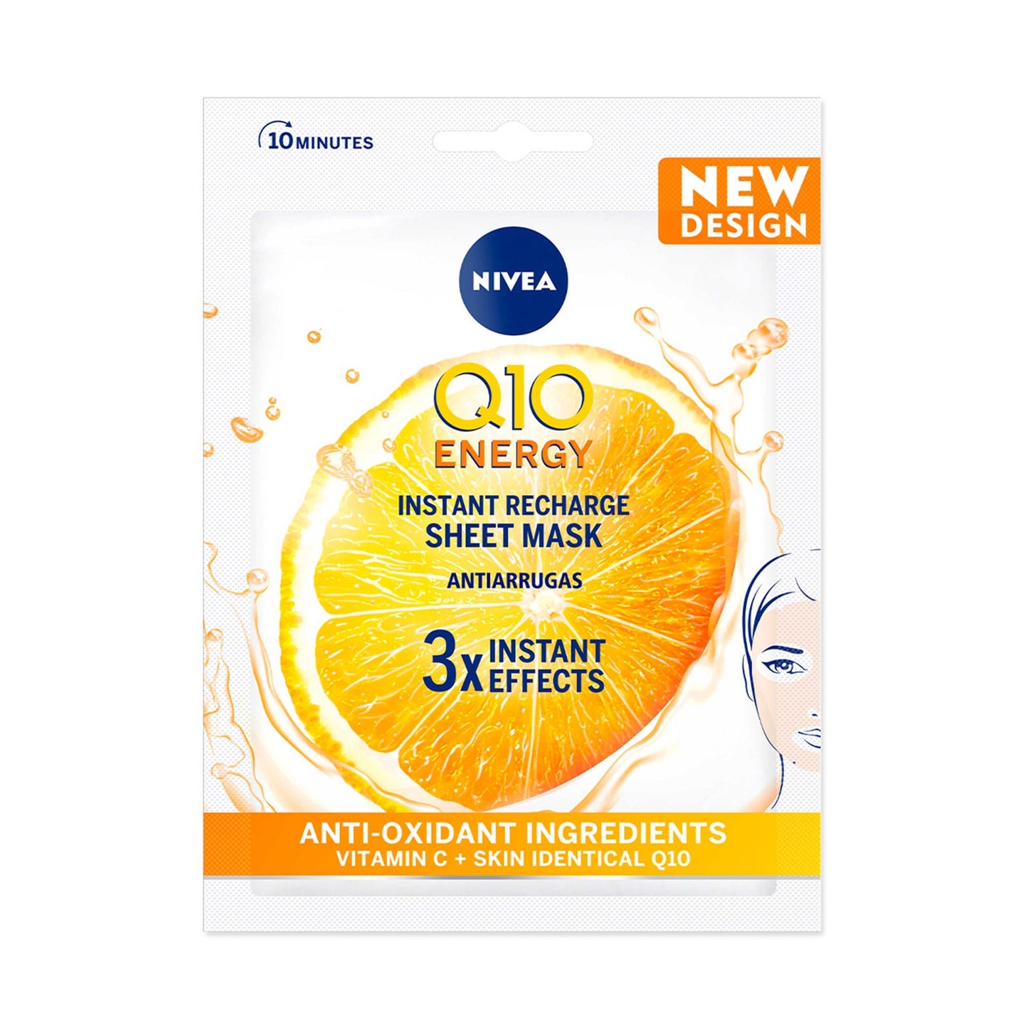 Nivea Q10 Mascarilla Facial Energizante Antiarrugas 1ud